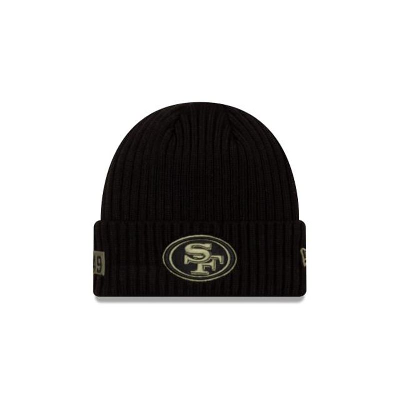 NFL San Francisco 49ers Salute To Service Cuff Knit (QDT9935) - Black New Era Beanies